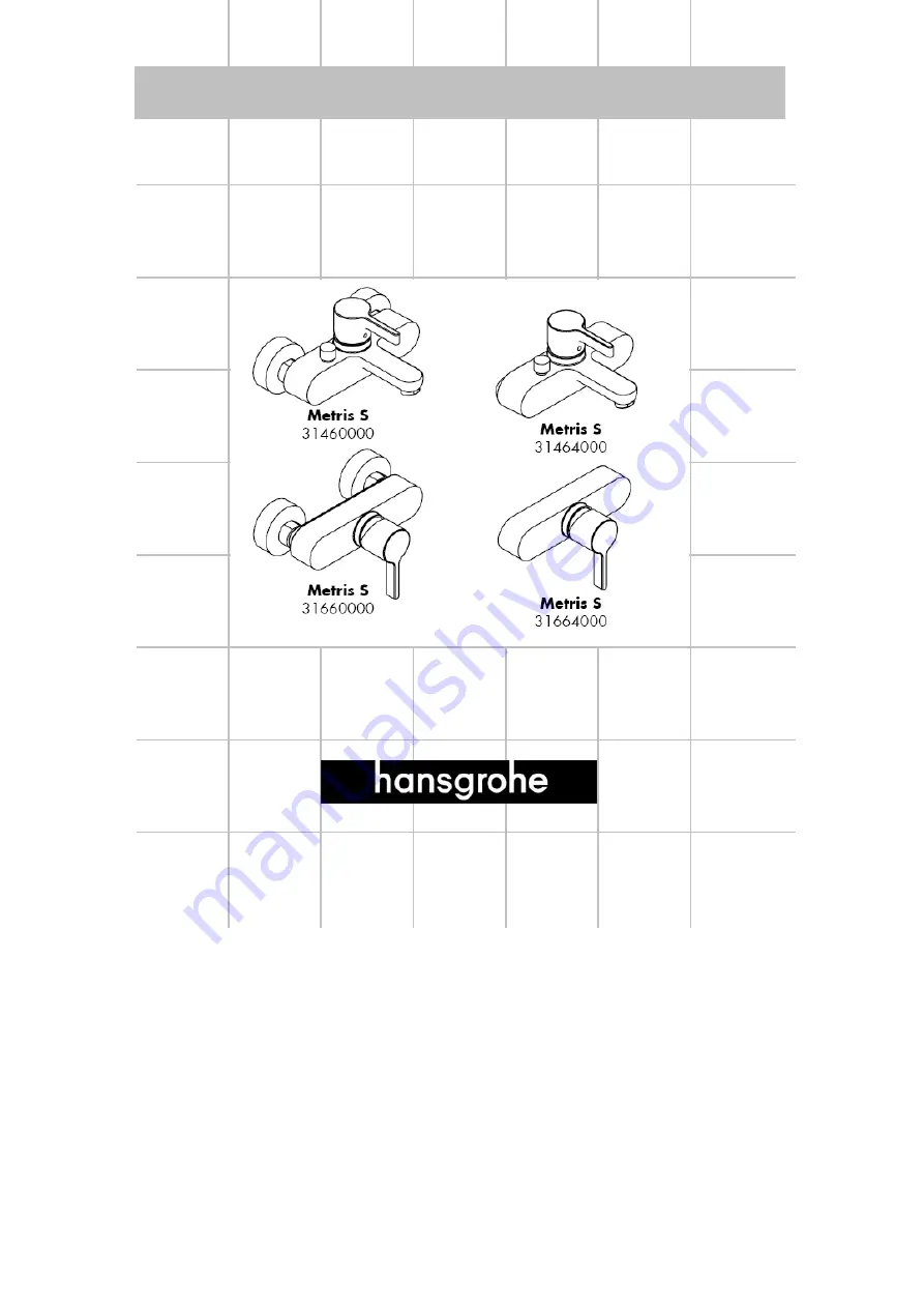 Hans Grohe Metris S 31460000 Assembly Instructions Manual Download Page 1