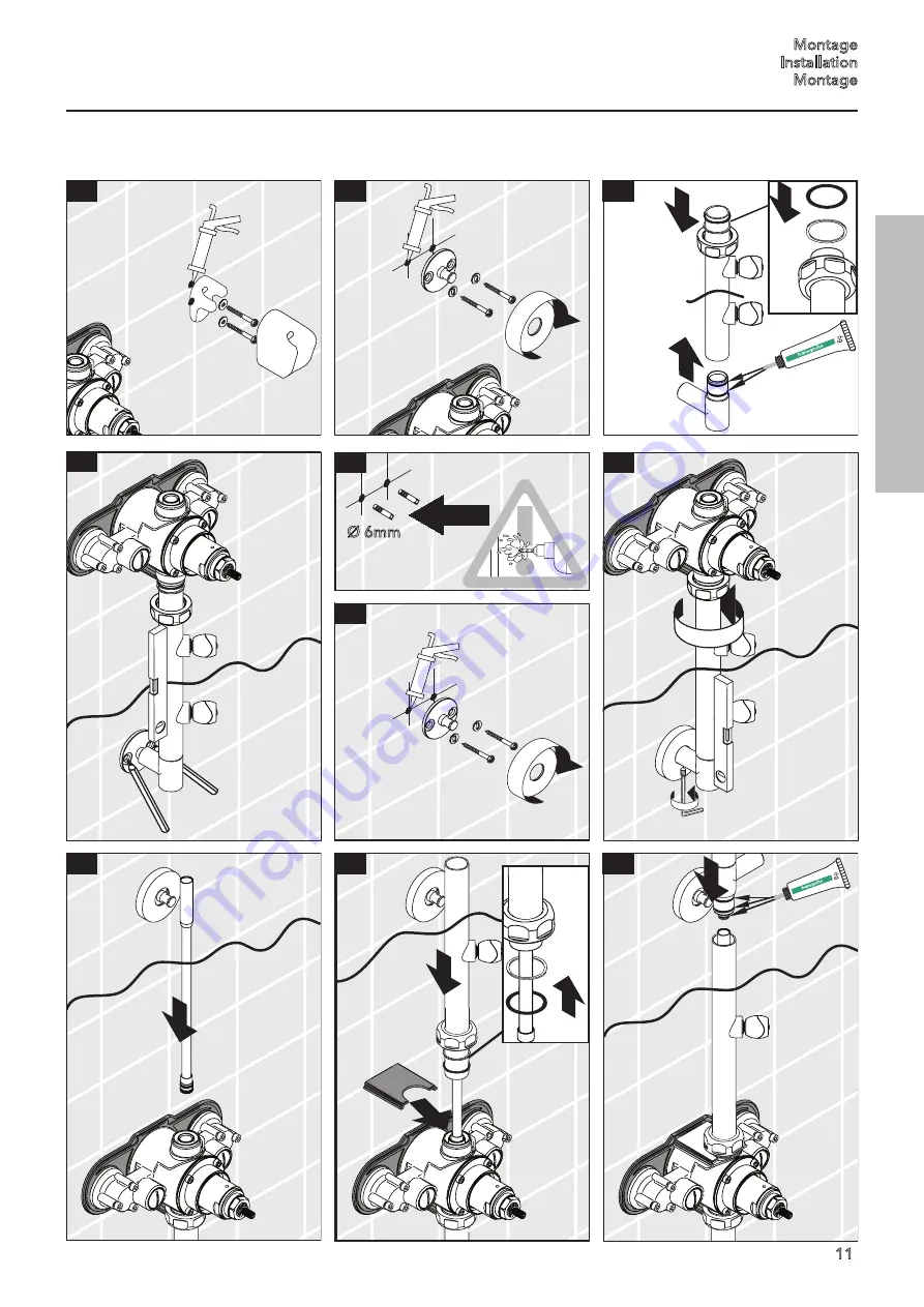 Hans Grohe Pharo ShowerArc 26396000 Installation Instructions Manual Download Page 11