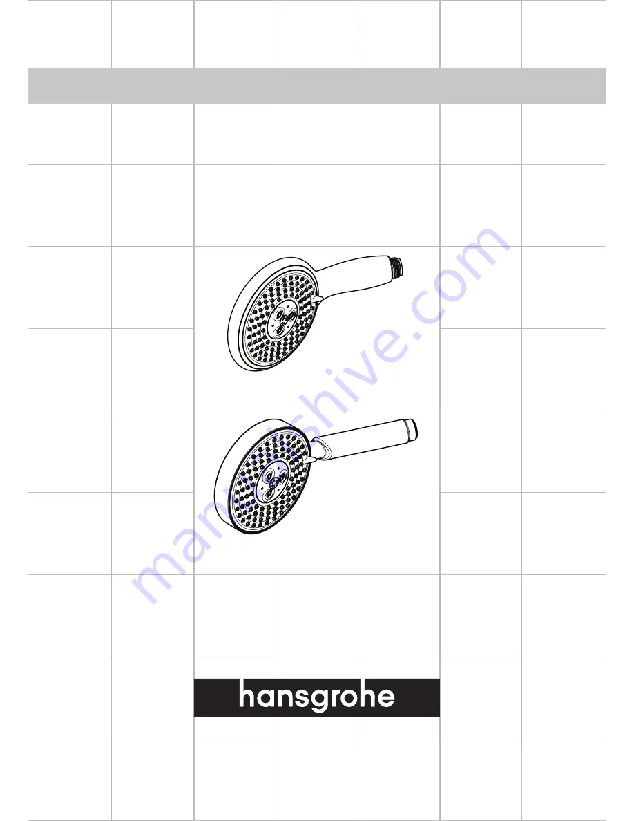 Hans Grohe Raindance 28507XX1 Installation Instructions / Warranty Download Page 1