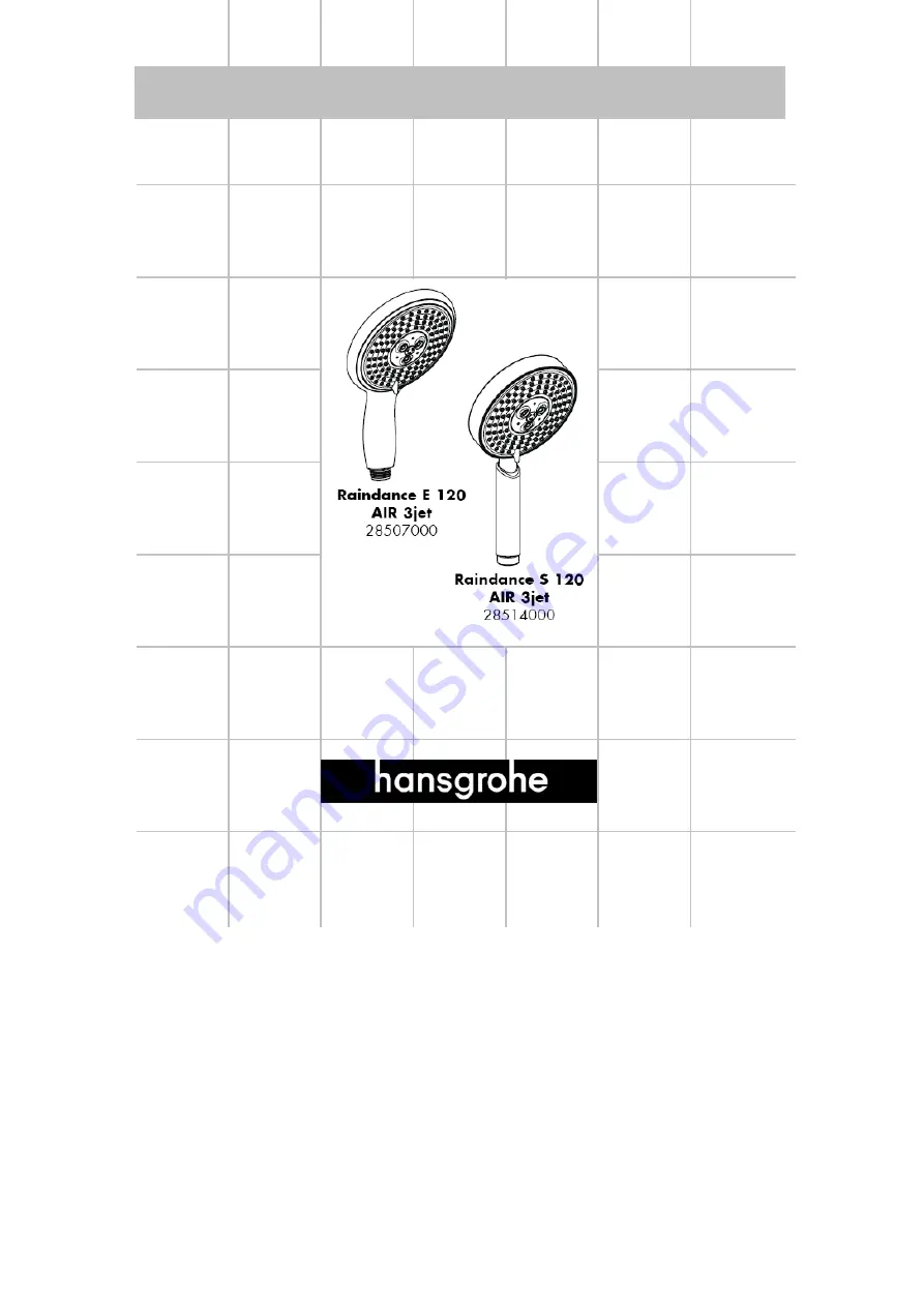 Hans Grohe Raindance E 120 AIR 3jet 28507000 Assembly Instructions Manual Download Page 145