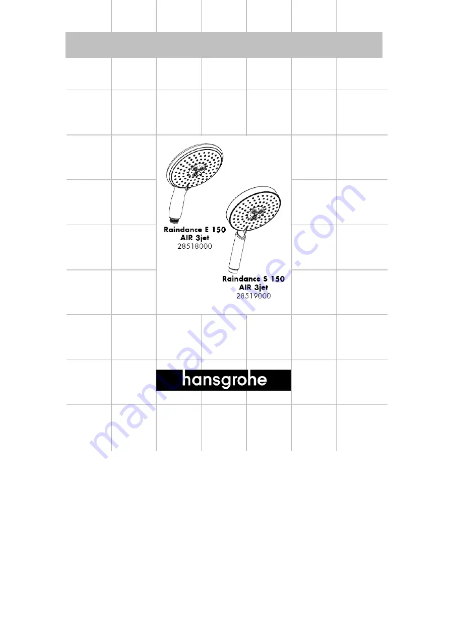 Hans Grohe Raindance E 150 AIR 3jet 28518000 Assembly Instructions Manual Download Page 113