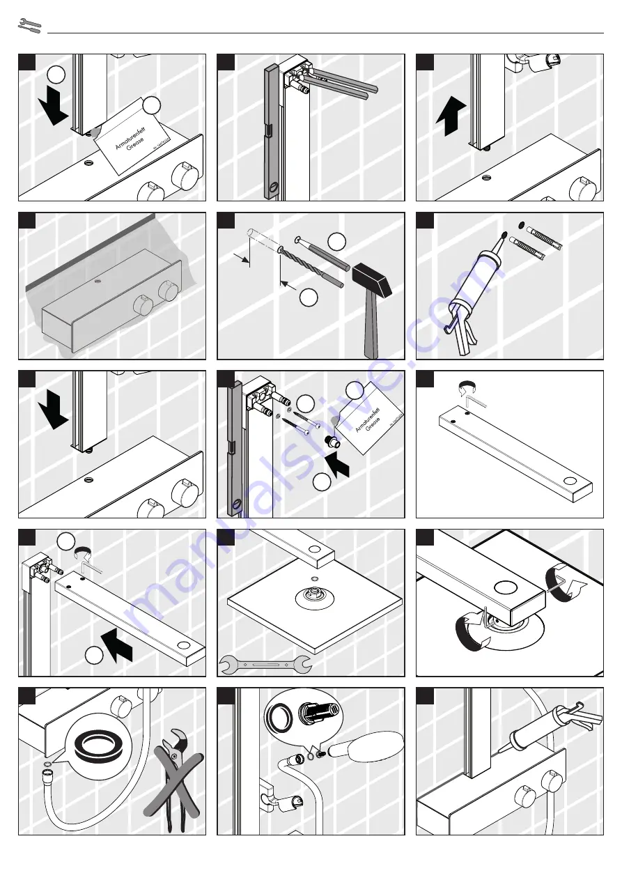 Hans Grohe Raindance E 300 1jet Showerpipe 350 ST 27361000 Instructions For Use/Assembly Instructions Download Page 32