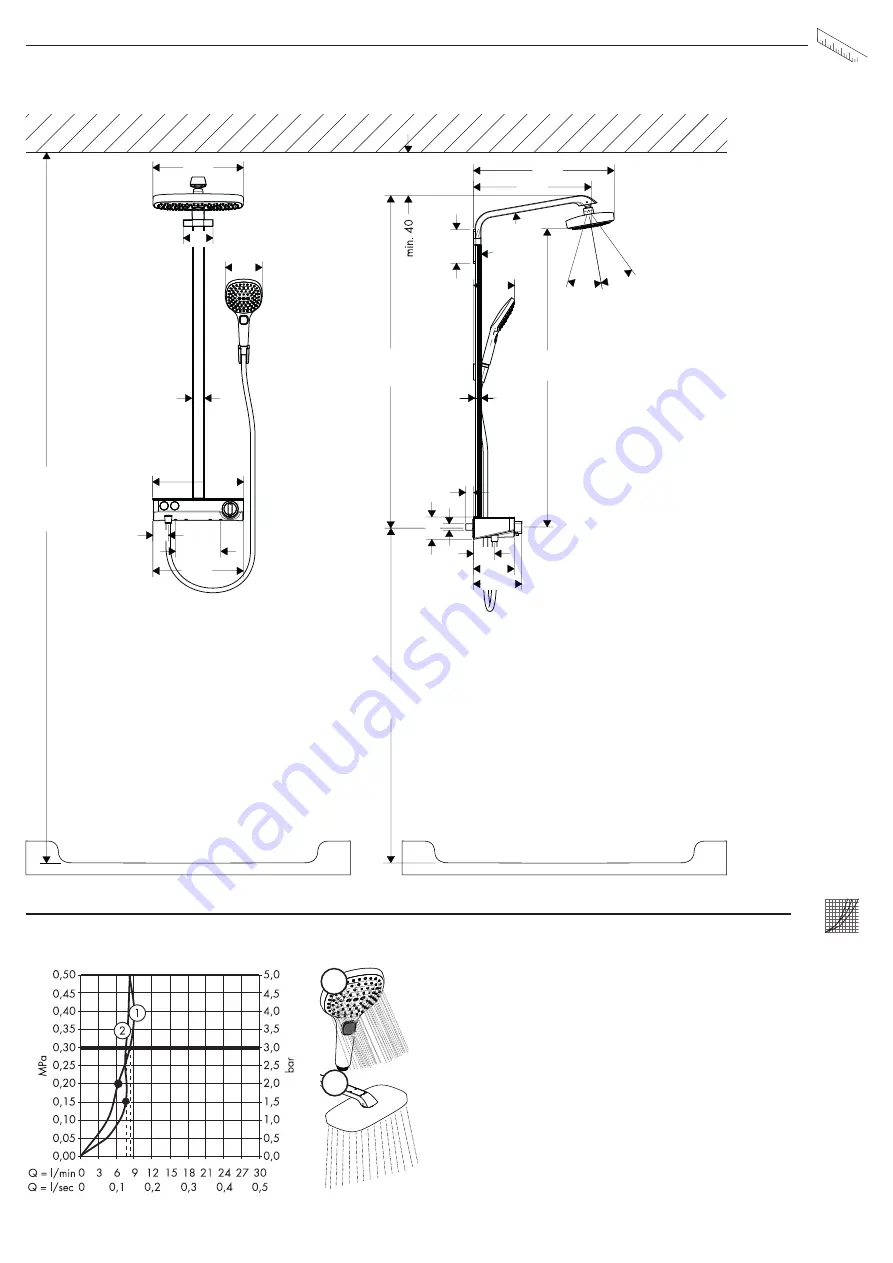 Hans Grohe Raindance Select 2jet Showerpipe 27283000 Скачать руководство пользователя страница 32