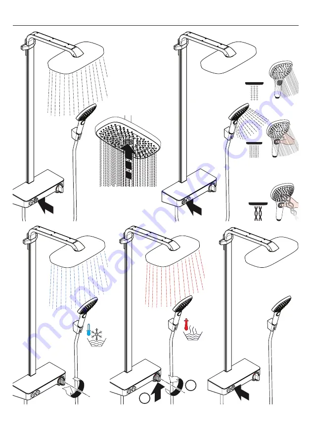 Hans Grohe Raindance Select 2jet Showerpipe Series Installation/User Instructions/Warranty Download Page 27