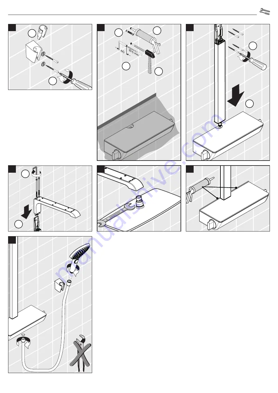 Hans Grohe Raindance Select E 360 Showerpipe 27113400 Instructions For Use/Assembly Instructions Download Page 40