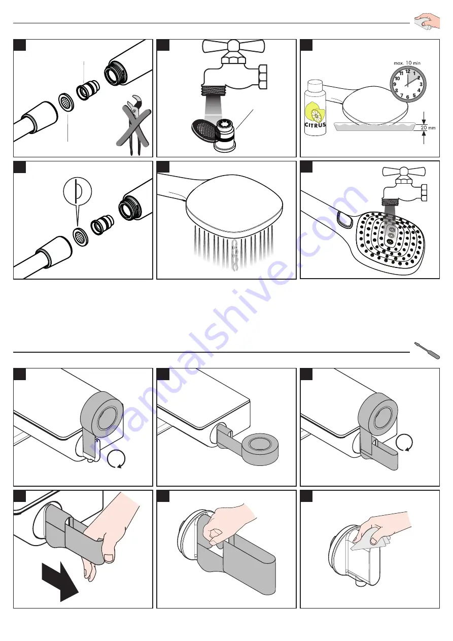 Hans Grohe Raindance Select E 360 Showerpipe EcoSmart 27287407 Instructions For Use/Assembly Instructions Download Page 15