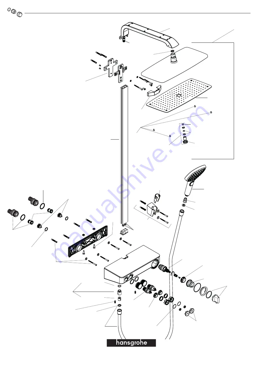 Hans Grohe Raindance Select E 360 Showerpipe EcoSmart 27287407 Скачать руководство пользователя страница 16