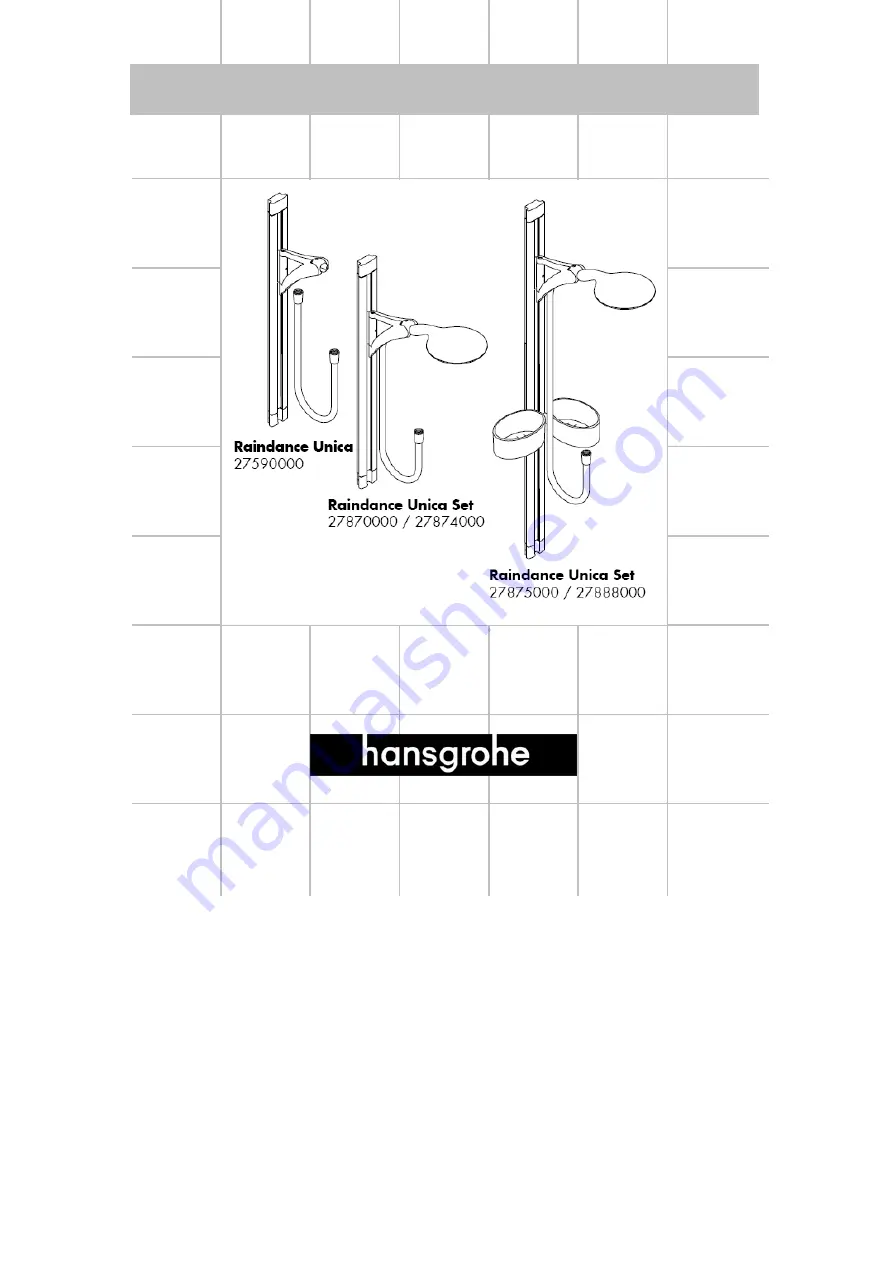 Hans Grohe Raindance Unica Set Скачать руководство пользователя страница 401