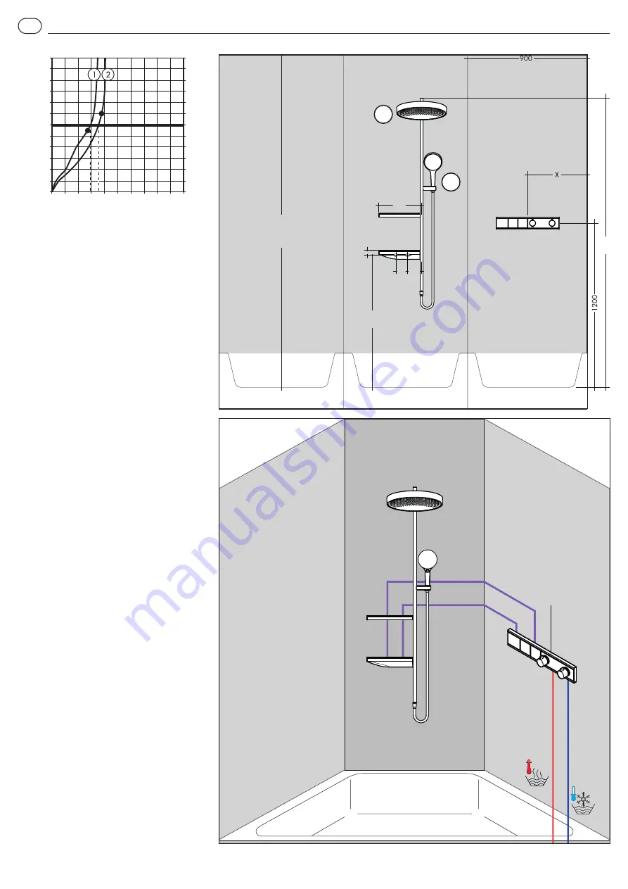 Hans Grohe Rainfinity Showerpipe 360 1jet 26842 7... Скачать руководство пользователя страница 4