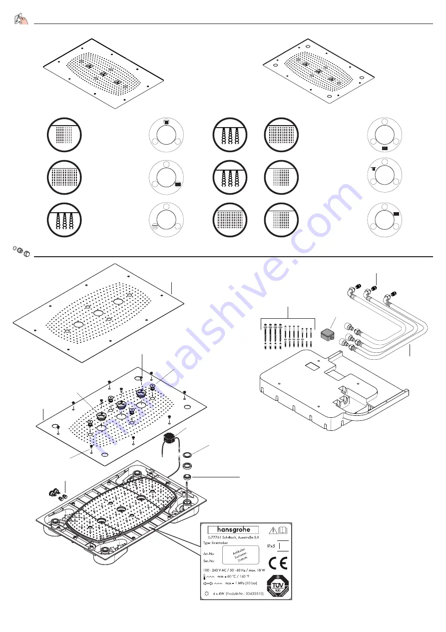 Hans Grohe Rainmaker 2841418 Series Instructions For Use/Assembly Instructions Download Page 50