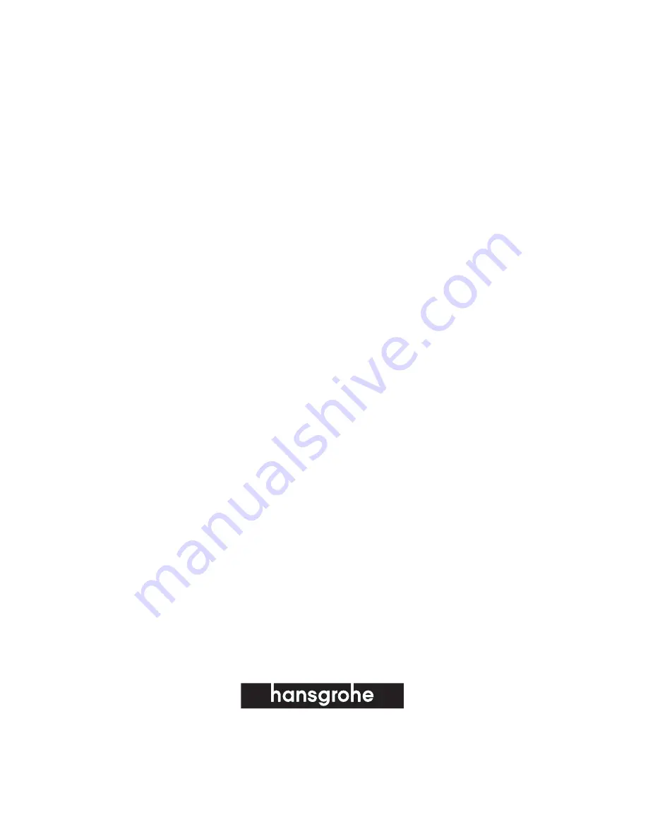 Hans Grohe Retroaktiv 06126XX0 Installation Instructions / Warranty Download Page 8