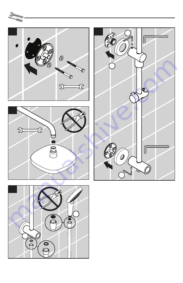 Hans Grohe Showerpipe 240 EcoSmart 26742003 Instructions For Use/Assembly Instructions Download Page 6