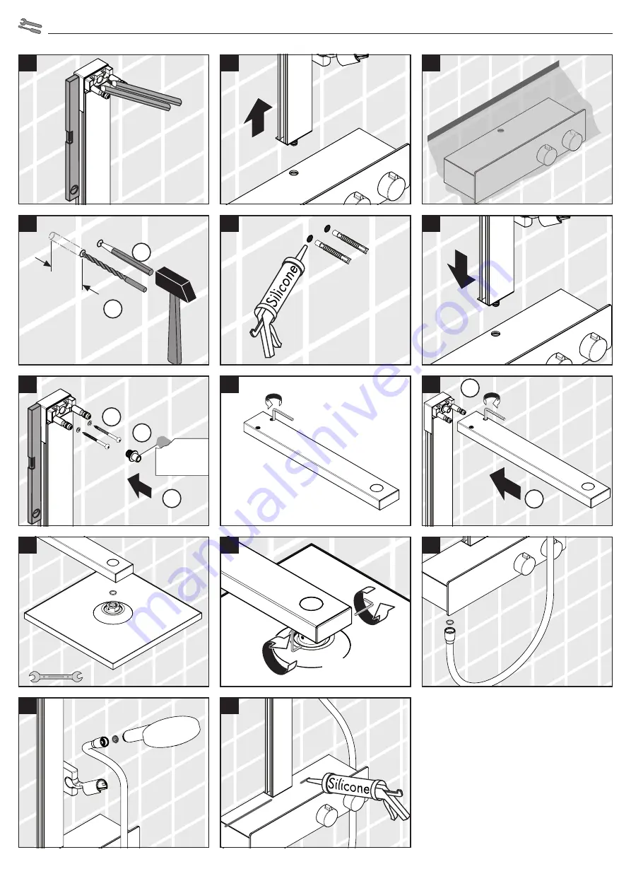 Hans Grohe Showerpipe 300 1jet EcoSmart 9 ShowerTablet 350 27362000 Instructions For Use/Assembly Instructions Download Page 34