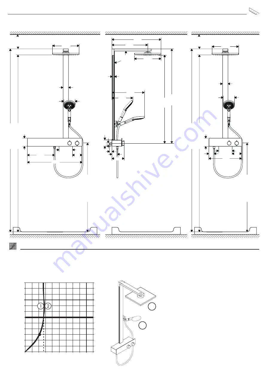 Hans Grohe Showerpipe 300 1jet EcoSmart 9 ShowerTablet 350 27362000 Instructions For Use/Assembly Instructions Download Page 37