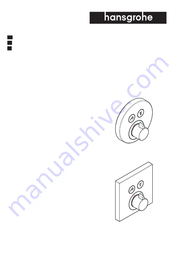 Hans Grohe ShowerSelect 157431 Series Installation/User Instructions/Warranty Download Page 1