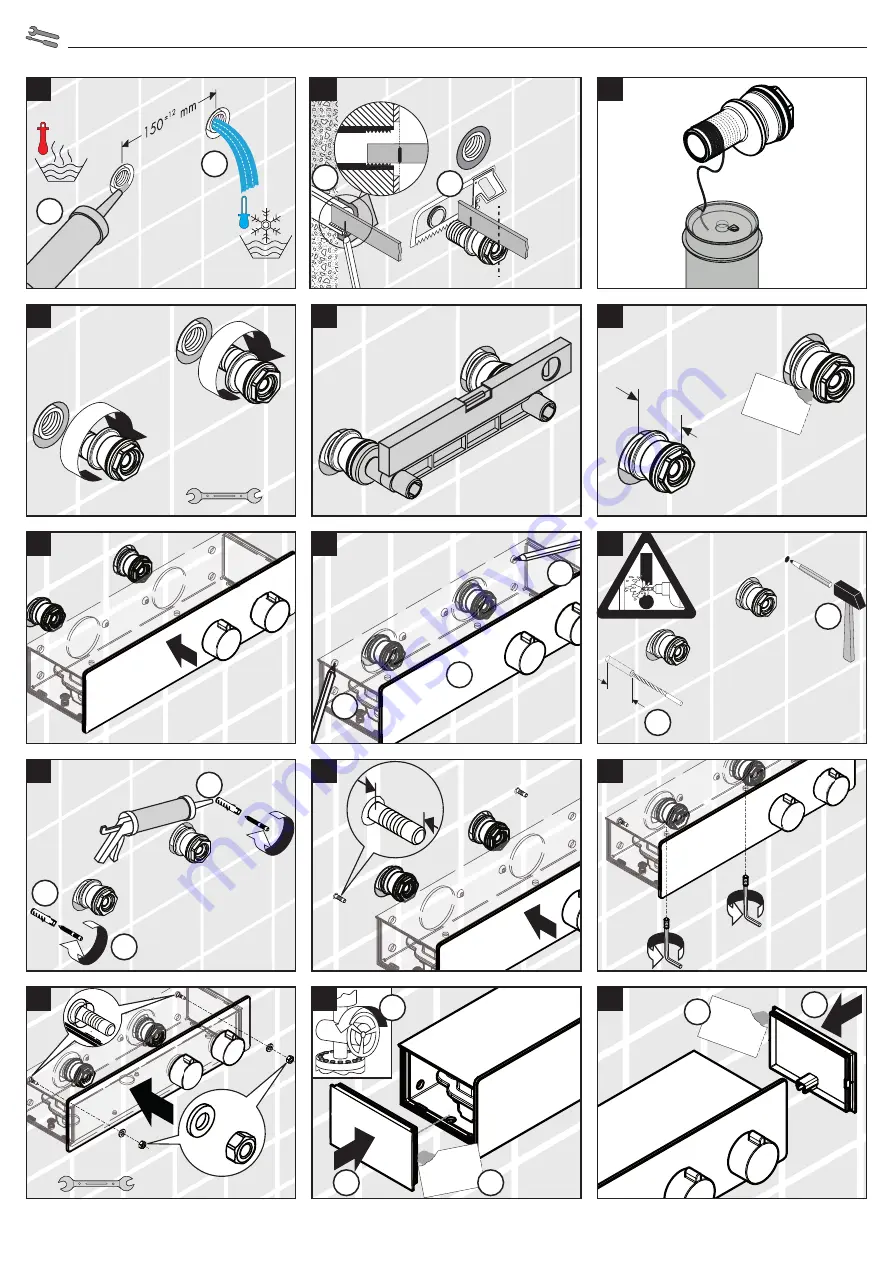 Hans Grohe ShowerTablet 350 13104009 Instructions For Use/Assembly Instructions Download Page 4