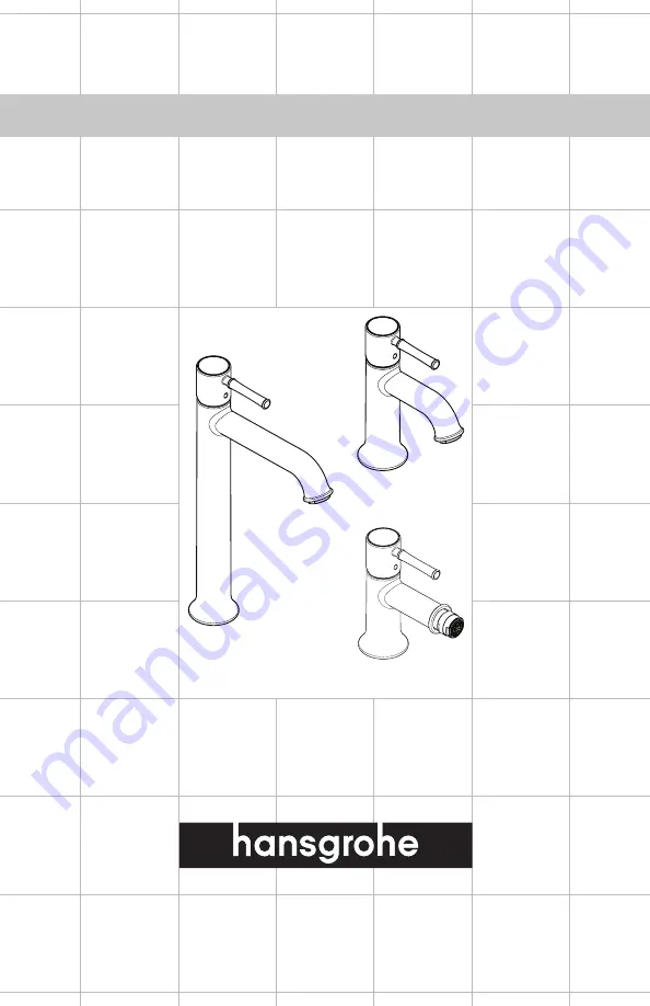 Hans Grohe Talis C 14111 1 Series Скачать руководство пользователя страница 1