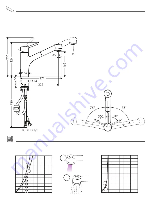 Hans Grohe Talis M52 170 2jet 32841000 Instructions For Use/Assembly Instructions Download Page 40