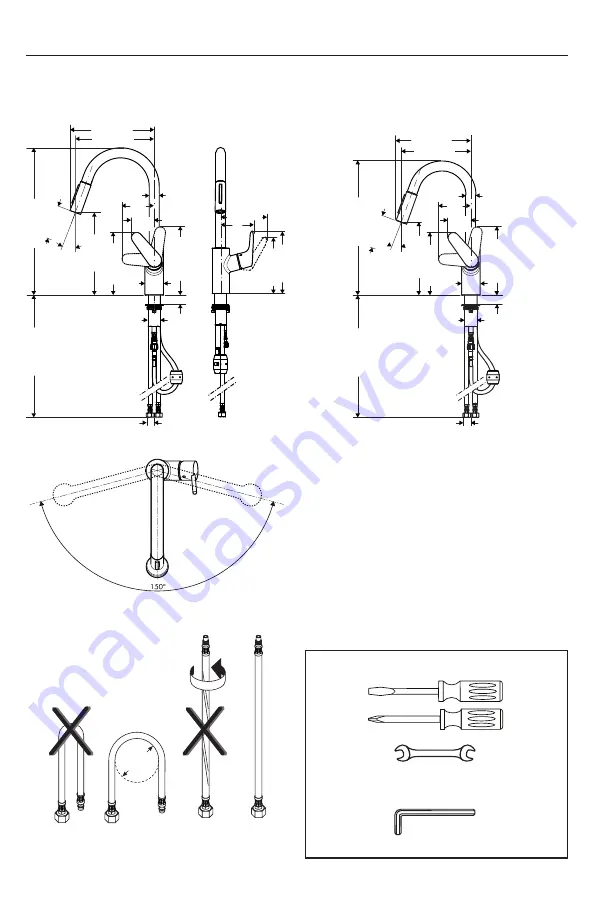 Hans Grohe Talis S SemiArc 2-Spray Pull-Out 04247 0... Installation/User Instructions/Warranty Download Page 6