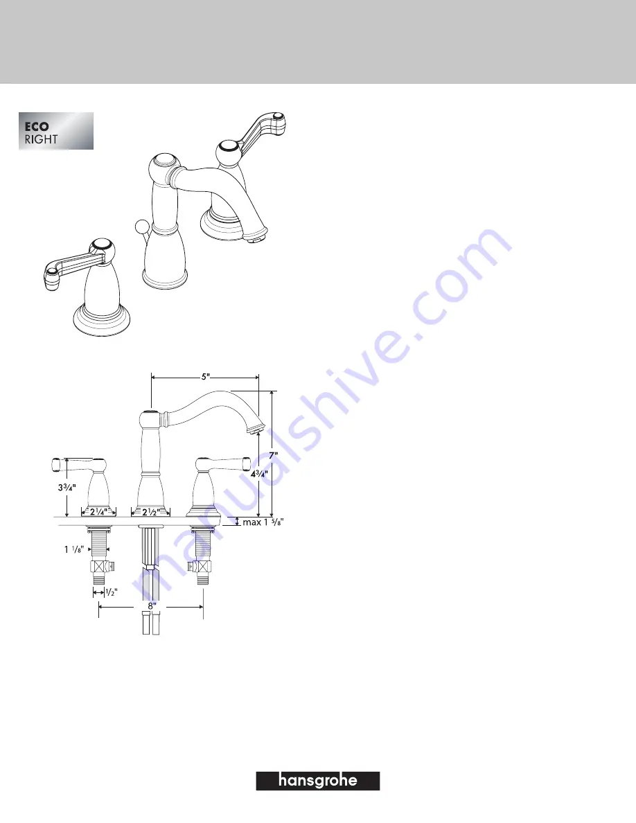 Hans Grohe Tango C 06041000 Specifications Download Page 1