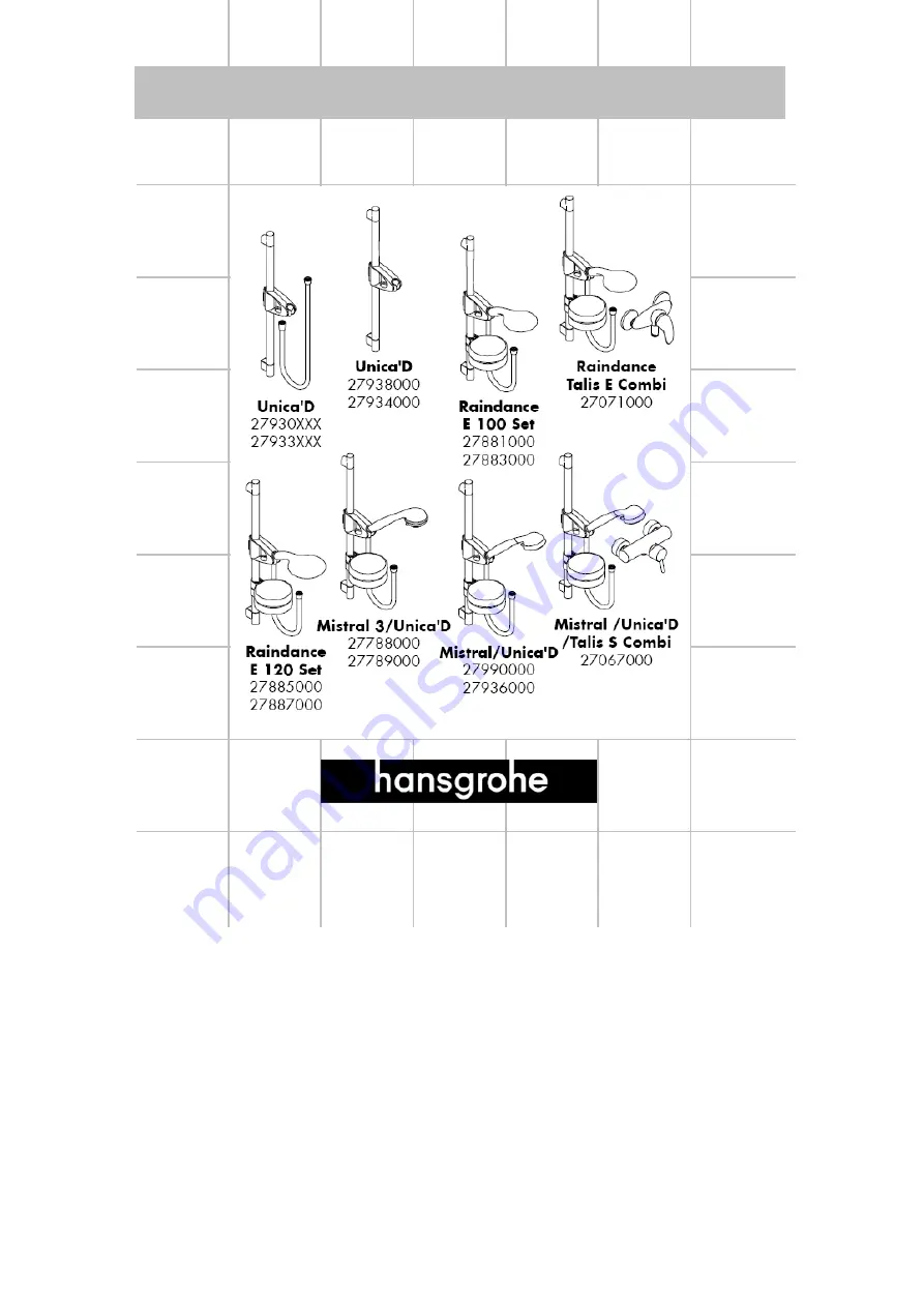 Hans Grohe Unica'D 27067000 Assembly Instructions Manual Download Page 1