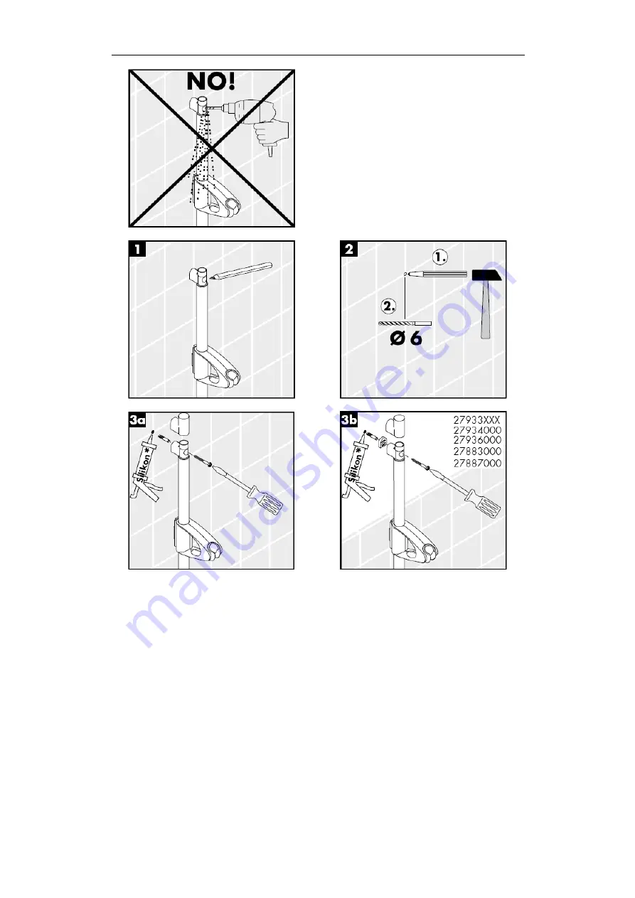 Hans Grohe Unica'D 27067000 Assembly Instructions Manual Download Page 8