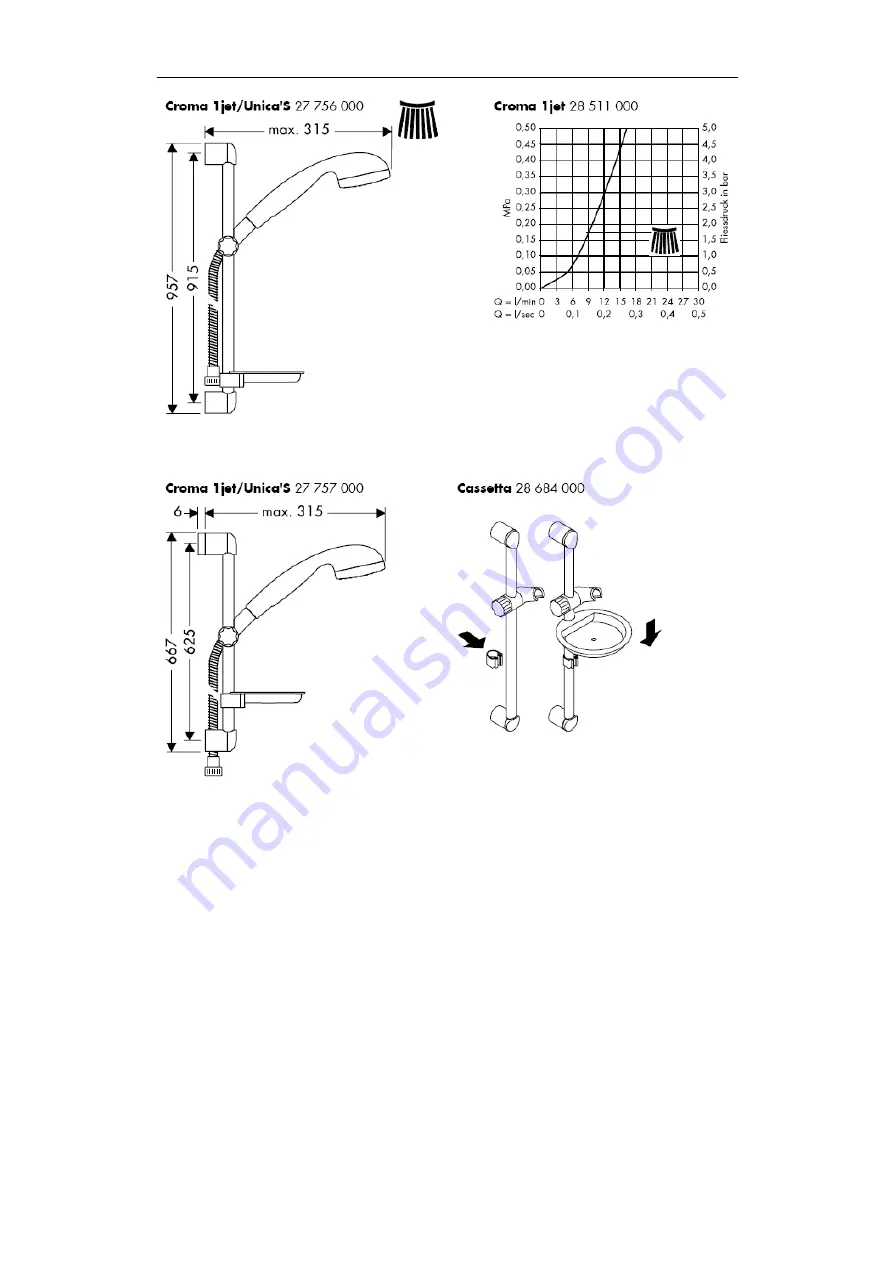 Hans Grohe Unica'S 27 712 000 Assembly Instructions Manual Download Page 126