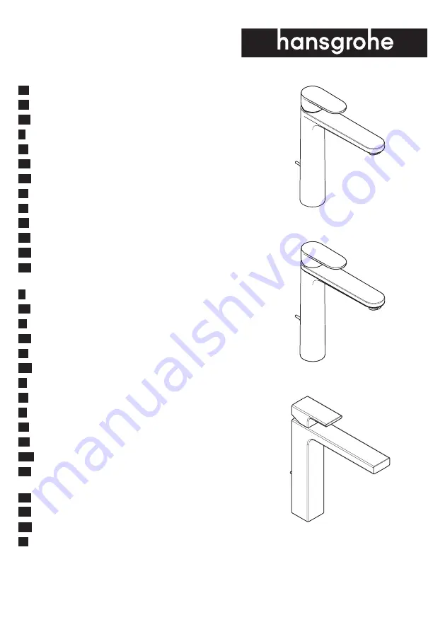 Hans Grohe Vernis Blend 190 71552 Series Instructions For Use/Assembly Instructions Download Page 1