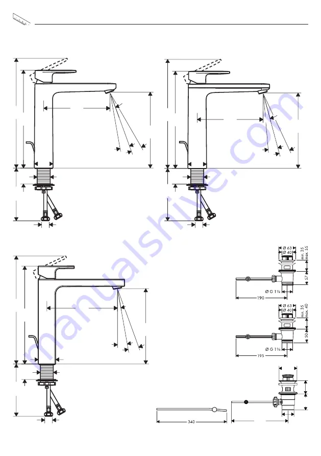 Hans Grohe Vernis Blend 190 71552 Series Instructions For Use/Assembly Instructions Download Page 9