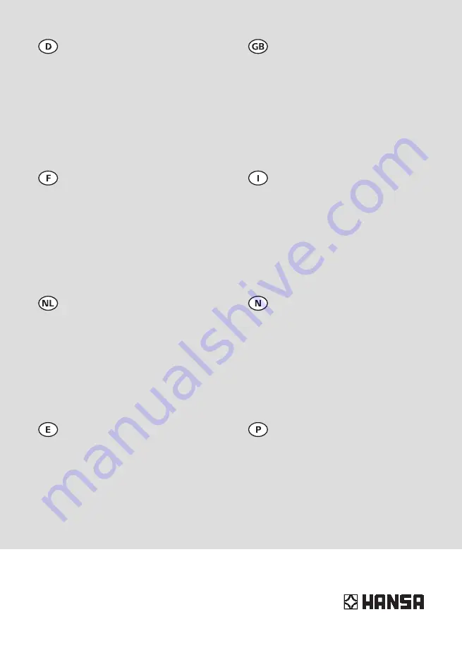 Hansa HANSALIGNA Series Mounting And Operating Instructions Download Page 37