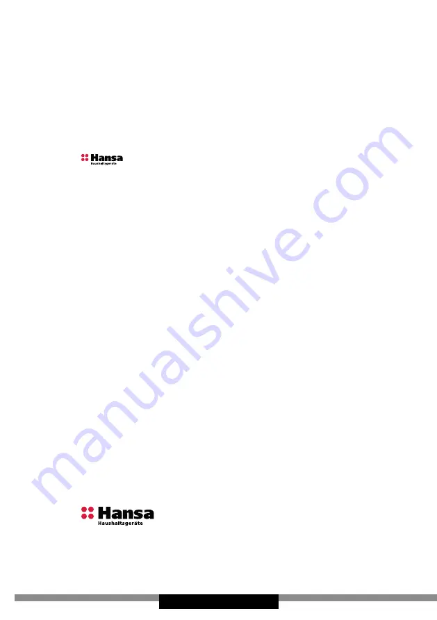 Hansa WCF1K Series Operating Instructions Manual Download Page 24