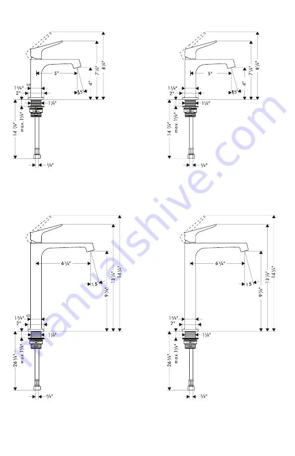 Hansgrohe Axor Axor Citterio M 34010 1 Series Скачать руководство пользователя страница 2