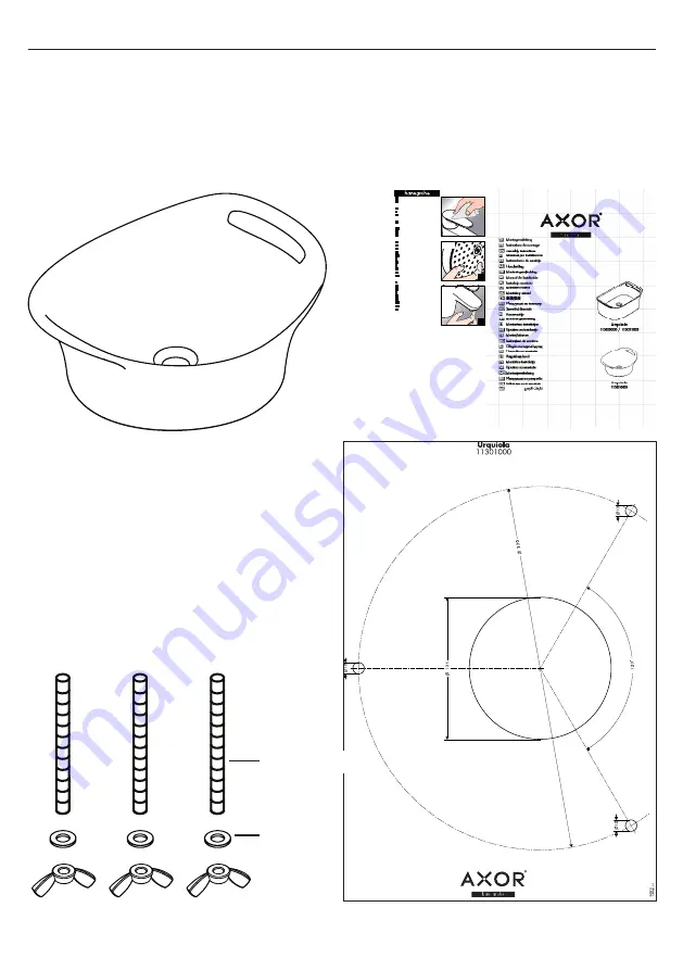 Hansgrohe Axor Urquiola 11300000 Assembly Instructions Manual Download Page 8