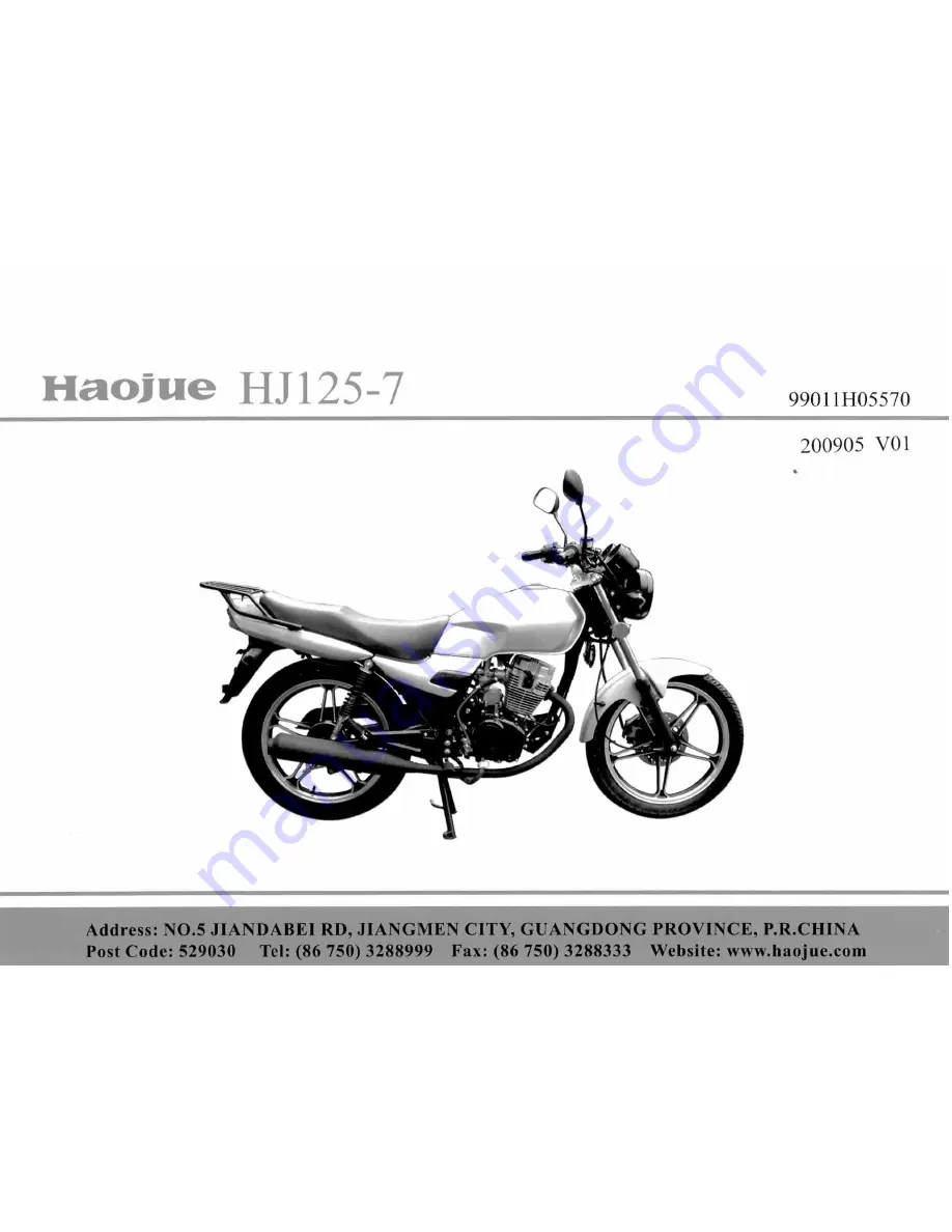 Haojue HJ125-7 Скачать руководство пользователя страница 29