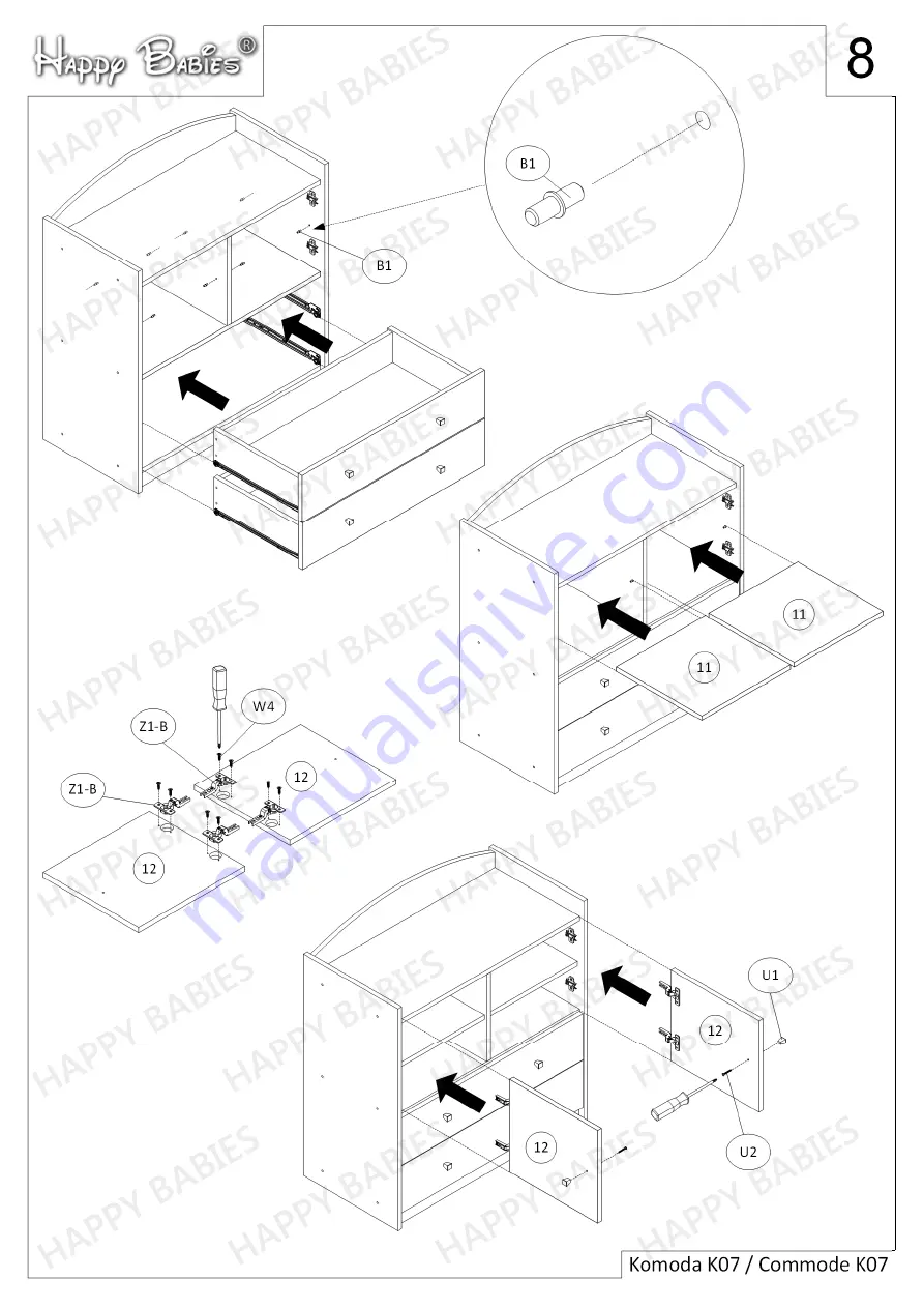 Happy Babies HAPPY ANIMALS K07 Assembly Instructions Manual Download Page 8