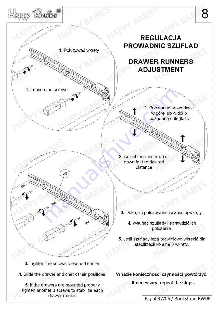 Happy Babies HAPPY RW06 Assembly Instructions Manual Download Page 8