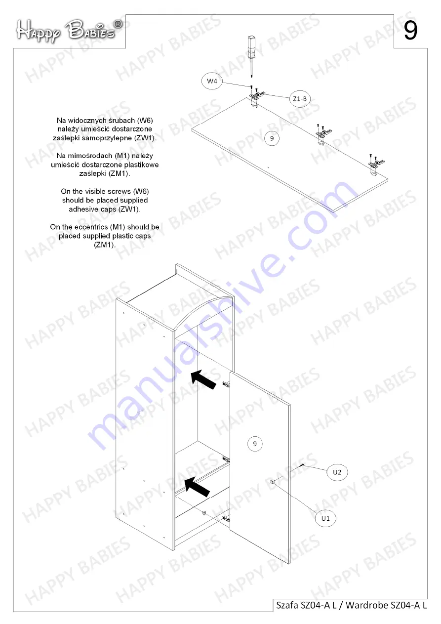 Happy Babies HAPPY SZ04-A L Assembly Instructions Manual Download Page 9