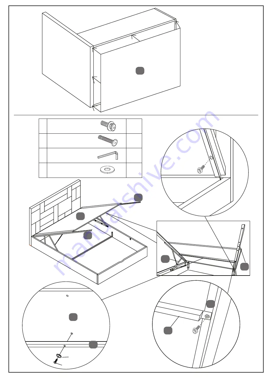 Happy Beds Hagen Ottoman Bed Assembly Instructions Manual Download Page 6