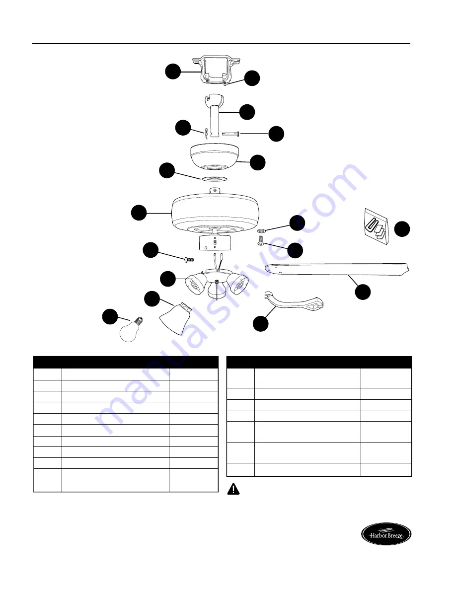 Harbor Breeze BARNSTAPLE BAY E-RLG52NWZ5C Installation Manual Download Page 22