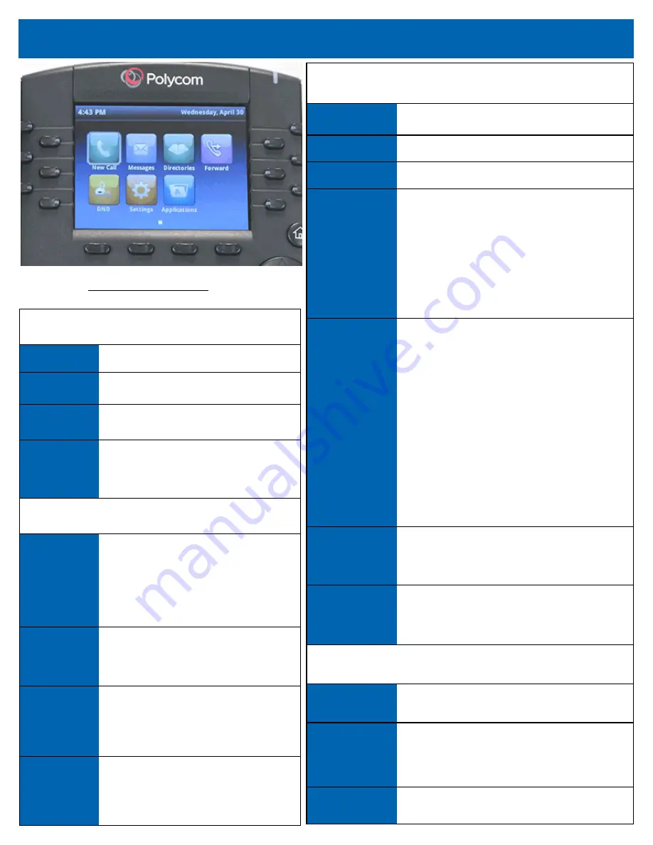 Harbor Communications Polycom VVX 400 Reference Manual Download Page 3