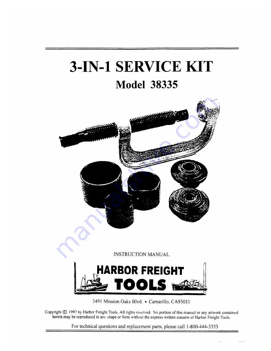 Harbor Freight Tools 38335 Скачать руководство пользователя страница 1