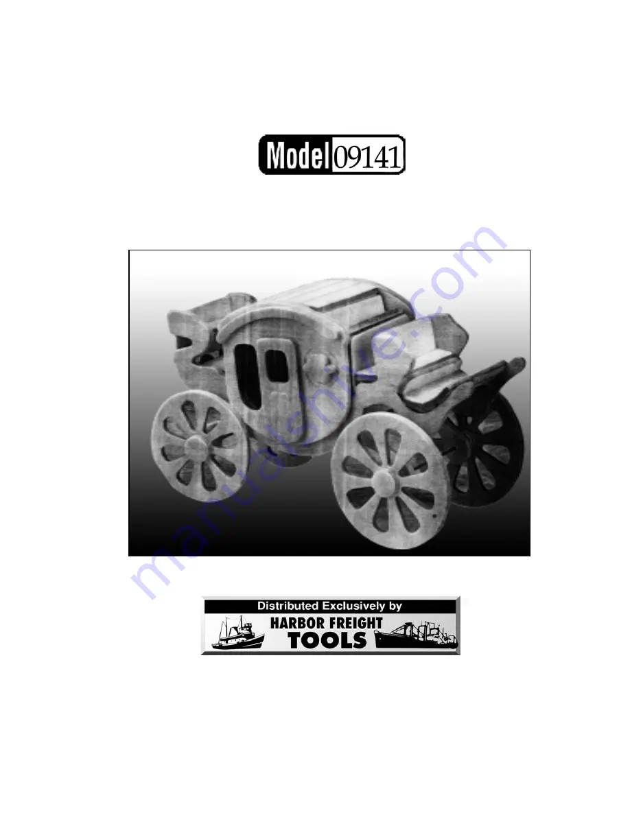 Harbor Freight Tools BUCK HORN WAGON WOODEN MODEL 9141 Assembly Instructions Download Page 1