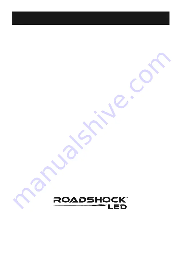 Harbor Freight Tools ROADSHOCK LED Owner'S Manual Download Page 8