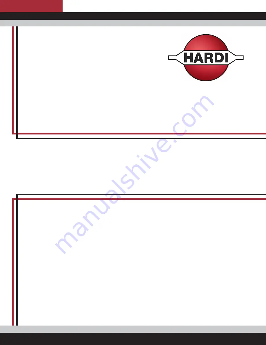 Hardi HC 8600 Operator'S Manual Download Page 1