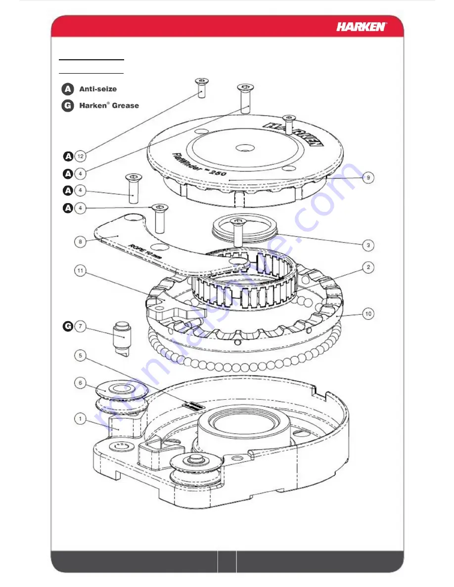 Harken FlatWinder 250 Installation And Maintenance Manual Download Page 19