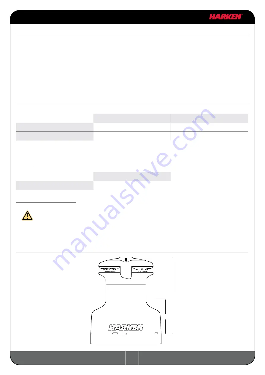 Harken Performa 50.2 STP Installation And Maintenance Manual Download Page 3