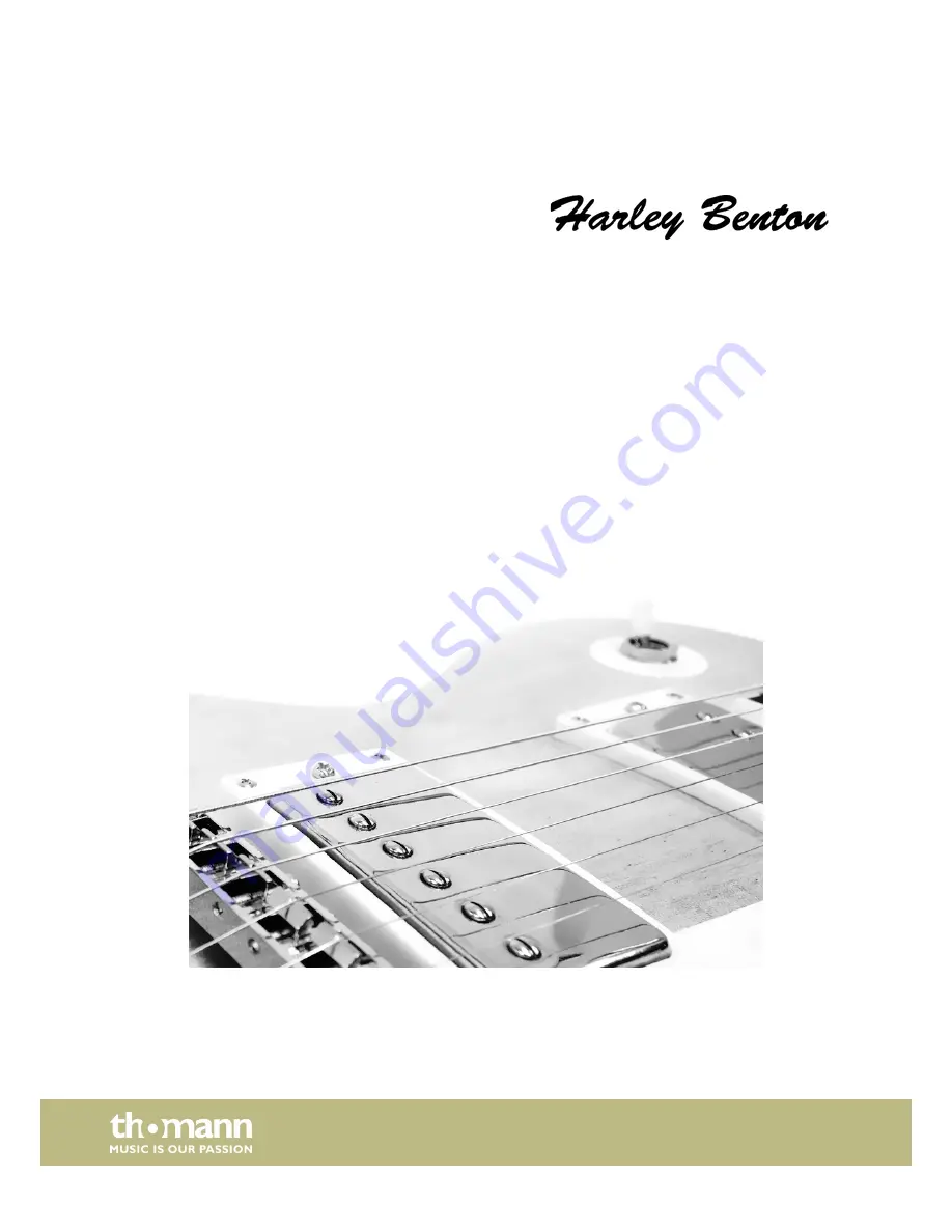 Harley Benton Electric Guitar Kit User Manual Download Page 1