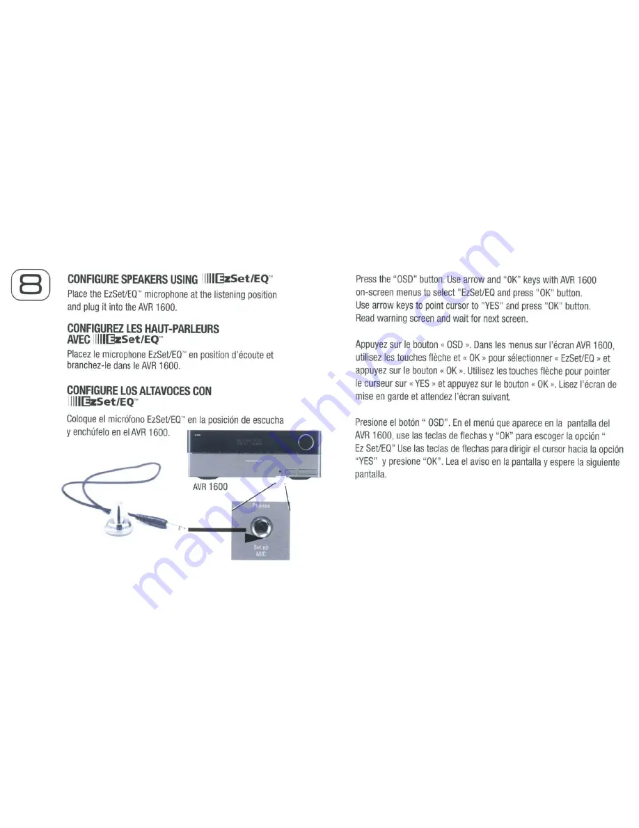 Harman Kardon AVR 1600 Owner'S Manual Download Page 67