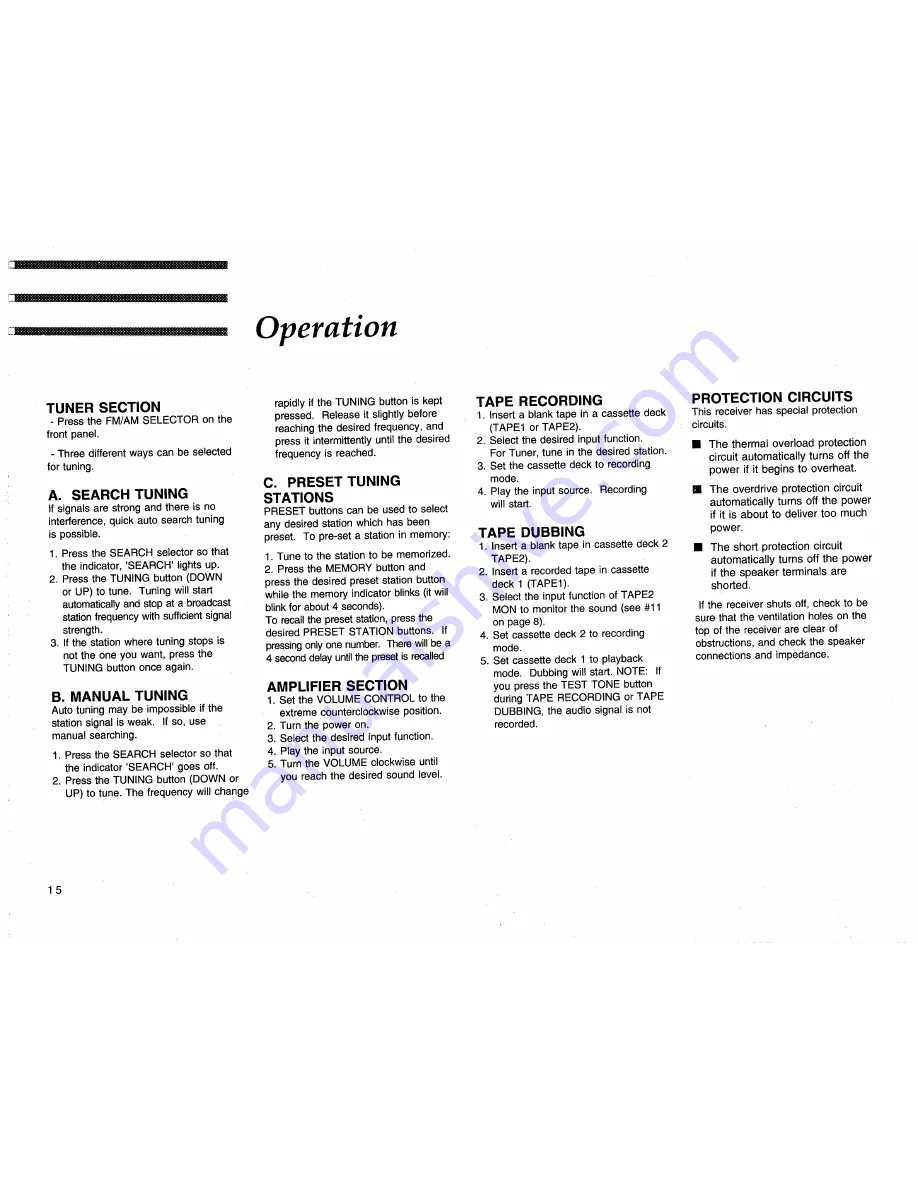 Harman Kardon AVR 20 Owner'S Manual Download Page 16