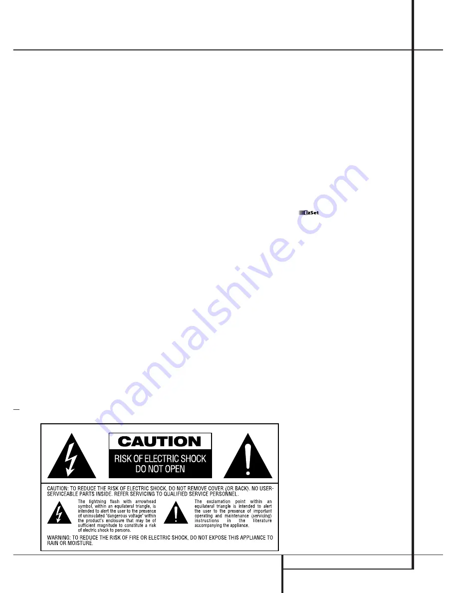 Harman Kardon AVR 3000 Owner'S Manual Download Page 3